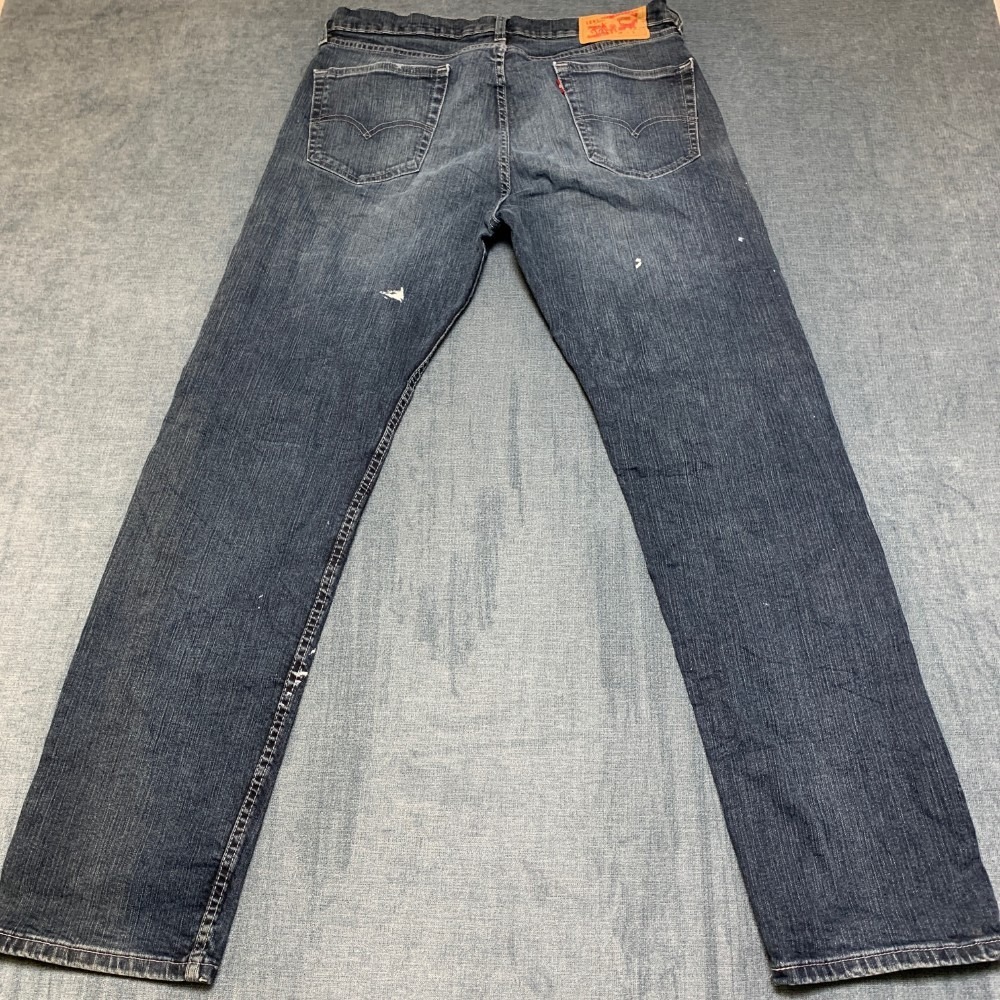 Levi's 505 Jeans Mens 34x32 Blue Denim Dark Wash Comfort Regular Fit Bootcut Leg
